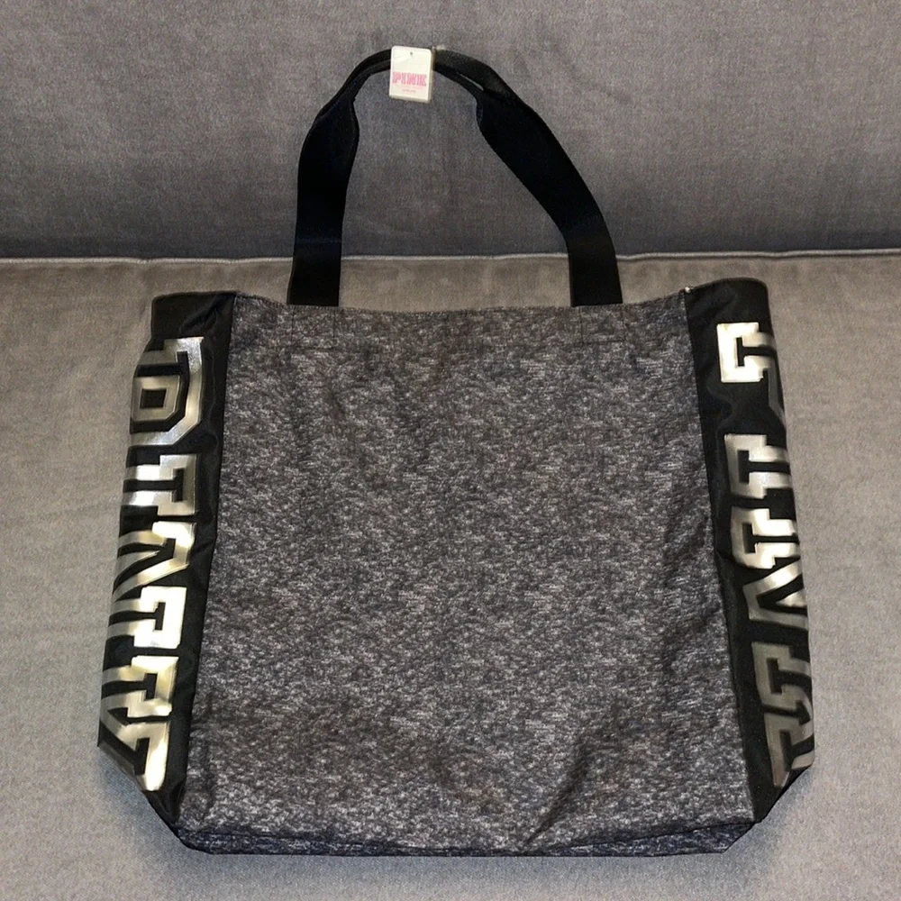 NWT.  Victoria’s Secret Pink Bling Foil Logo Tote Bag + Make-up case. - Picture 5 of 10